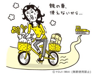 自転車で買物