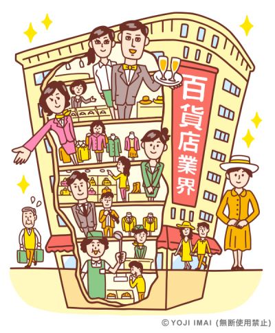 百貨店業界のイラスト